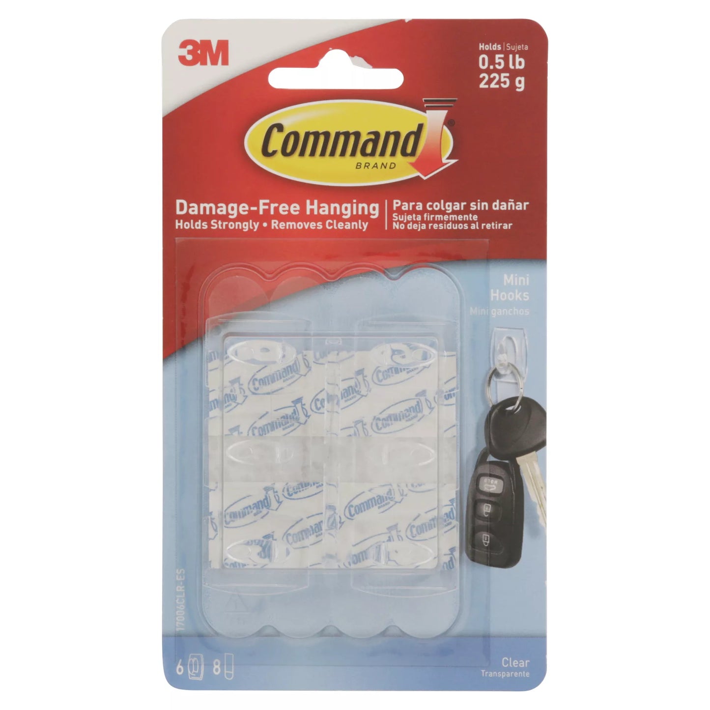 Command Hooks, Clear, Mini 6 each
