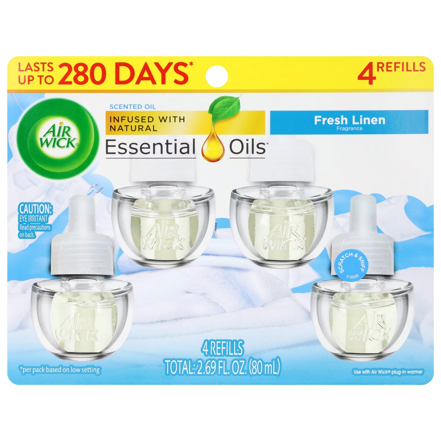 Air Wick Fresh Linen Scented Oil Refills 2.69 fl. oz.