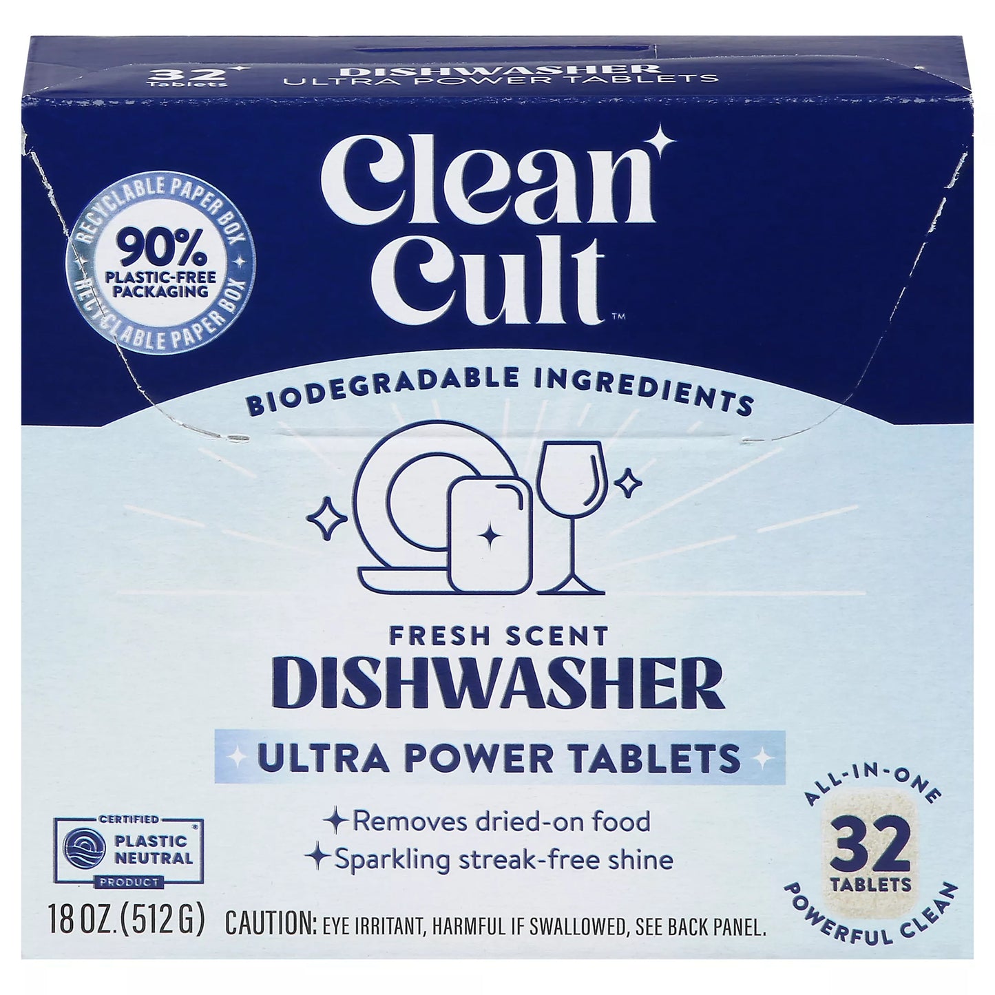 Cleancult Dishwasher, Ultra Power, Fresh Scent, Tablets 32 ct.