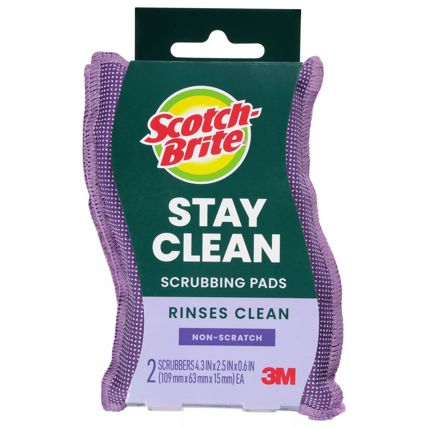 Scotch-Brite Stay Clean Scrubbing Pads 2 each