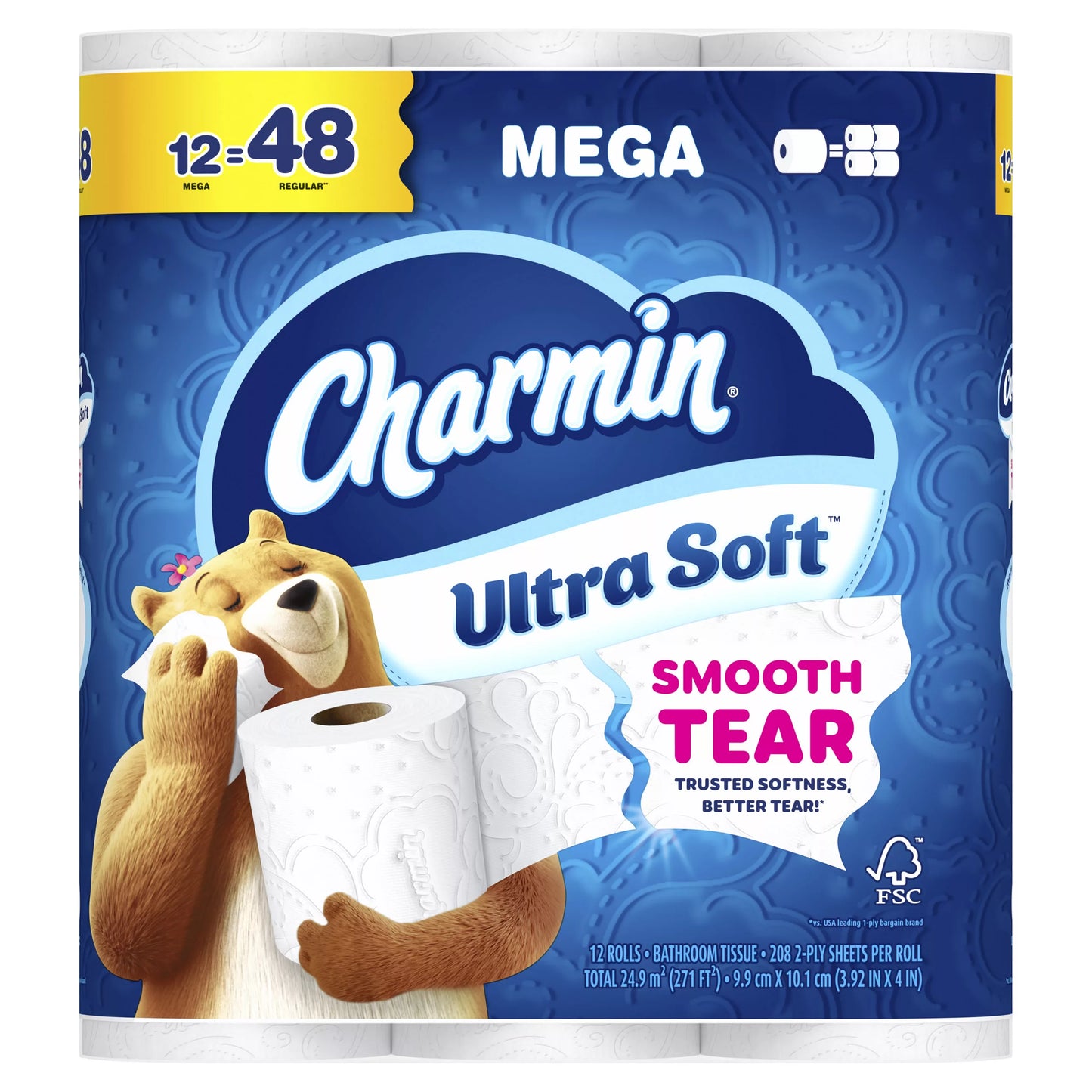 Charmin Ultra Soft Toilet Paper, Mega Rolls 271 sq. ft.