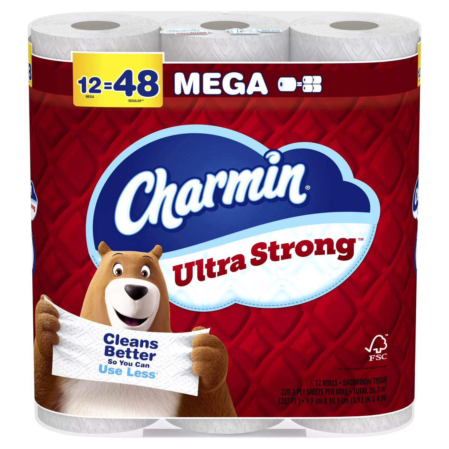 Charmin Ultra Strong Toilet Paper Mega Rolls 287 sq. ft.