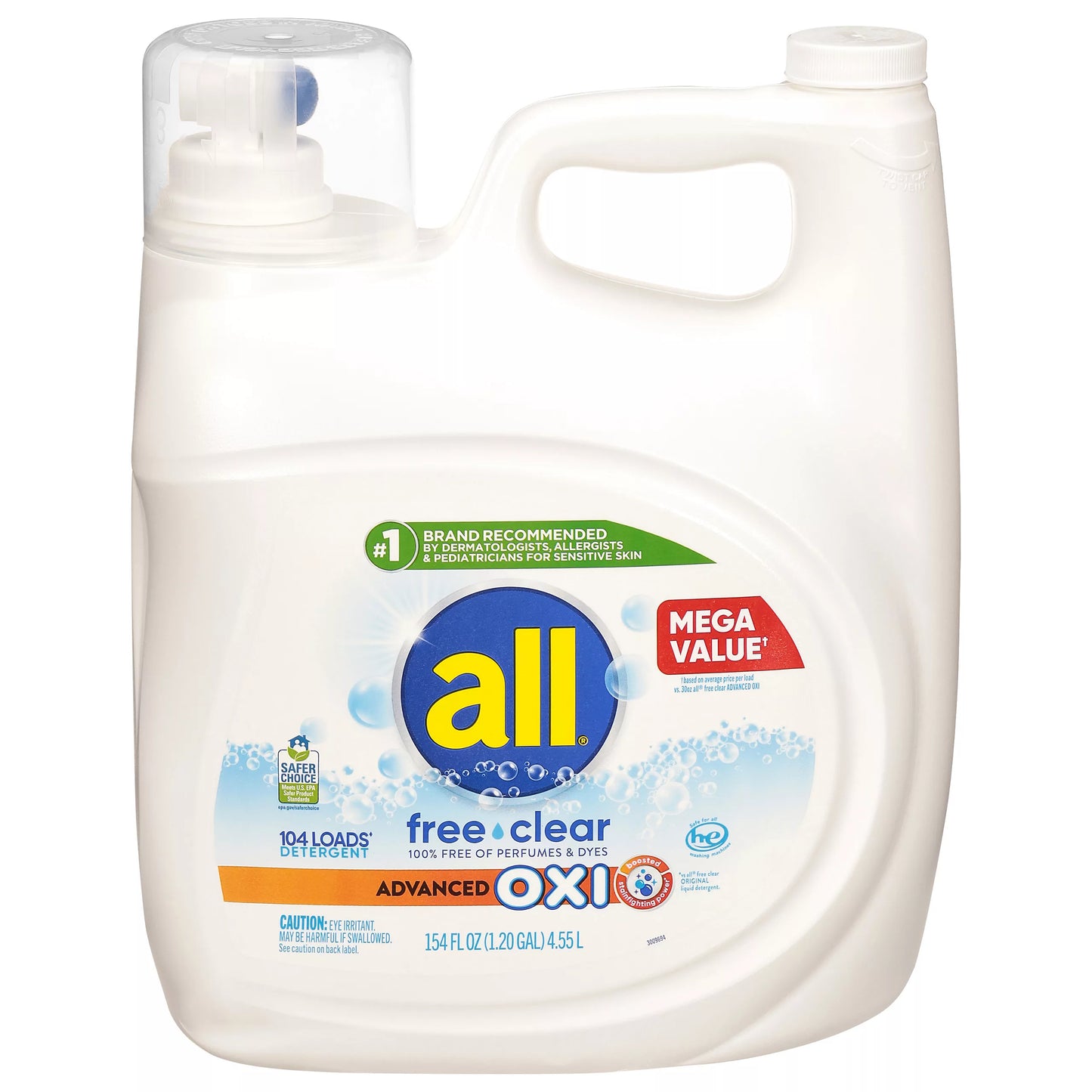 All Advanced Oxi Free Clear Detergent 154 fl. oz.