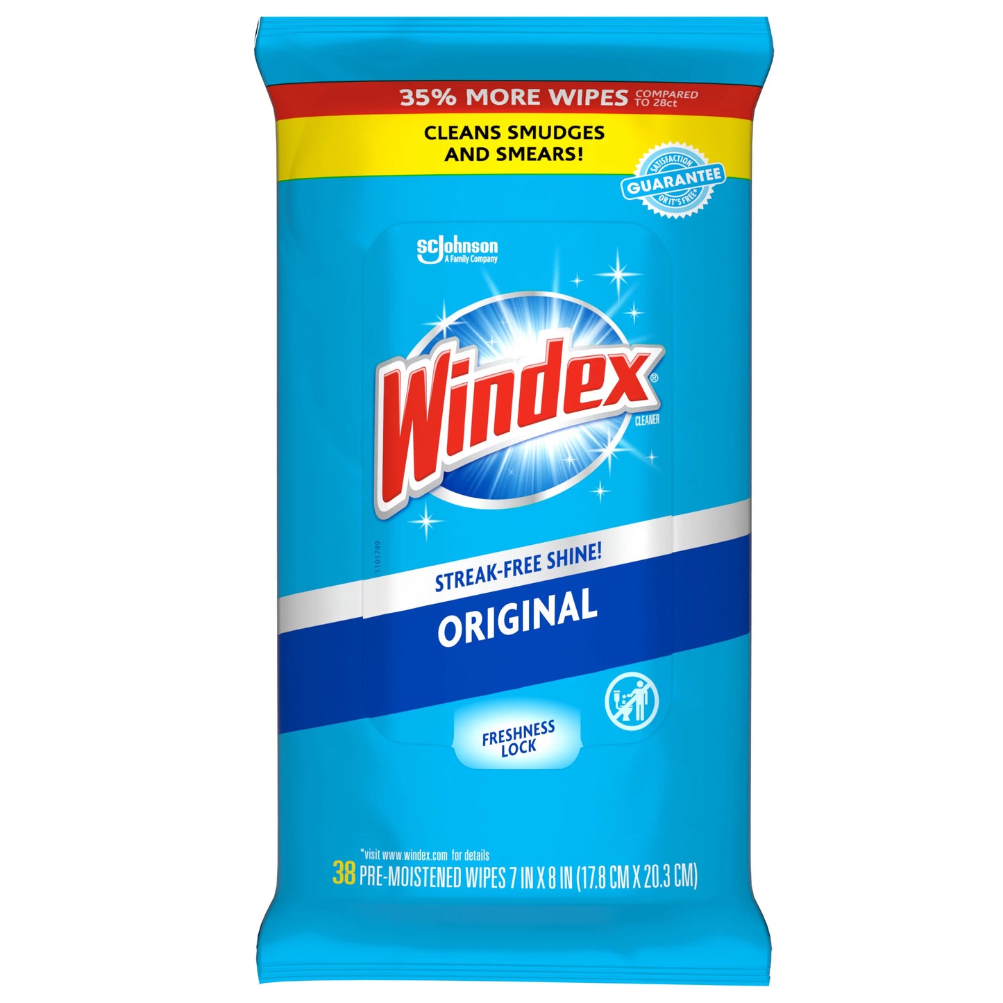 Windex Raid Original Wipes, Glass, Window, and Surface Pre-Moistened Cleaning Wipes, 38 Count 38 ct.