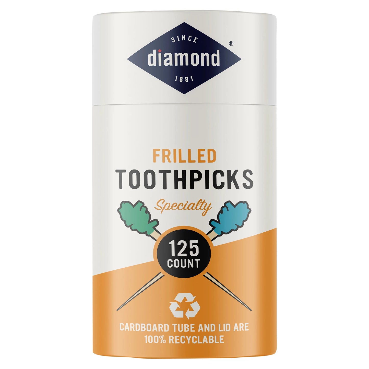 Diamond Toothpicks, Frilled 125 ct.