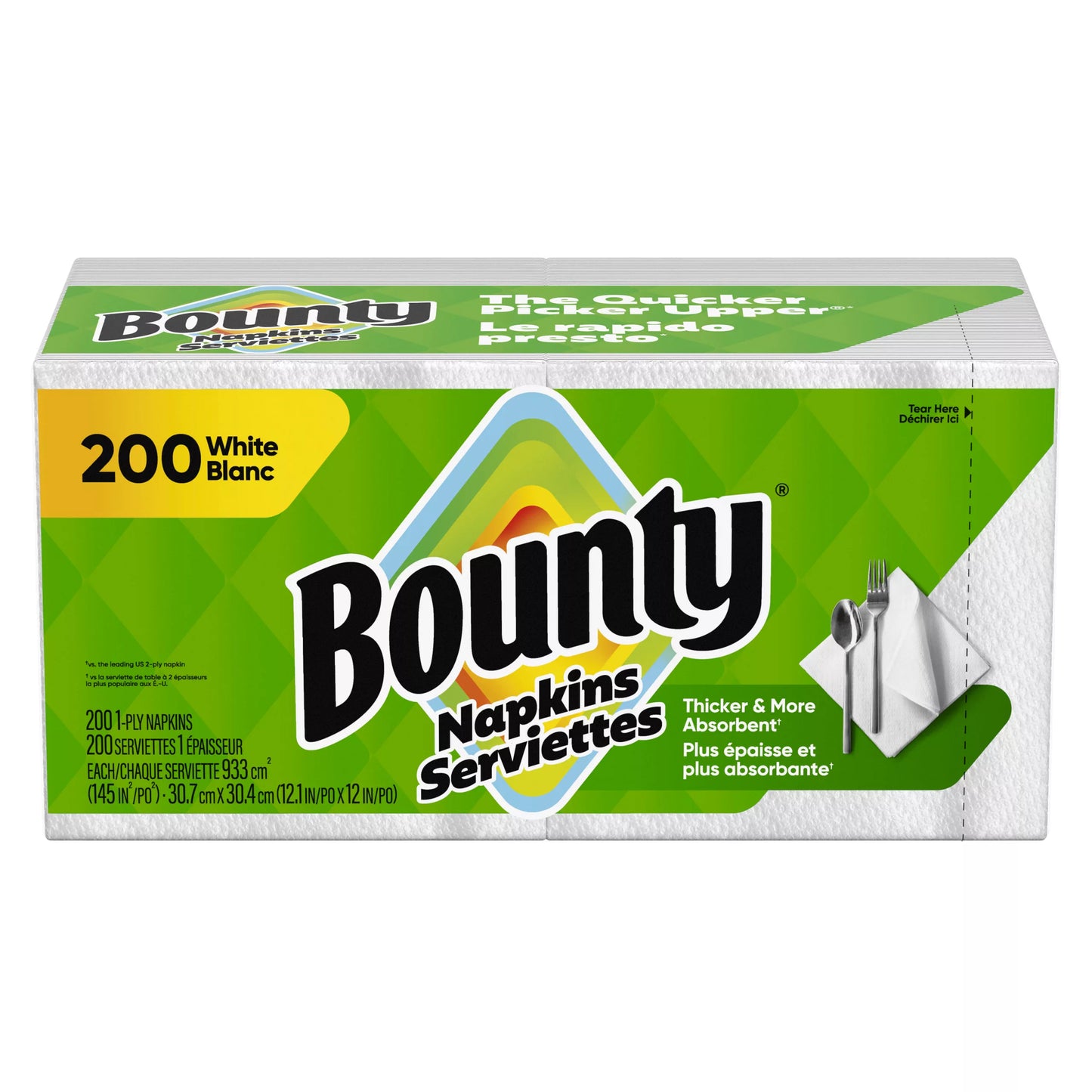 Bounty Paper Napkins, White 200 ct.