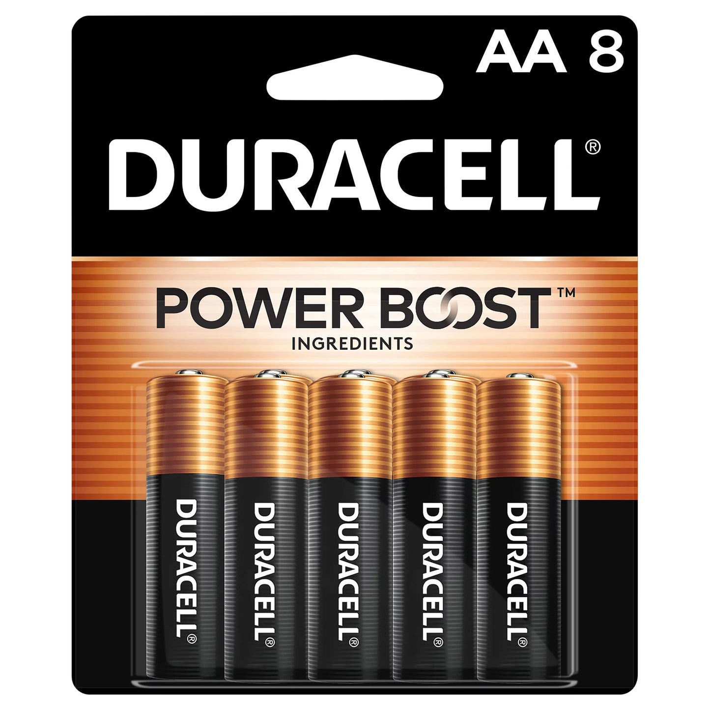 Duracell Power Boost Coppertop AA Alkaline Batteries, 8/Pack 8 each
