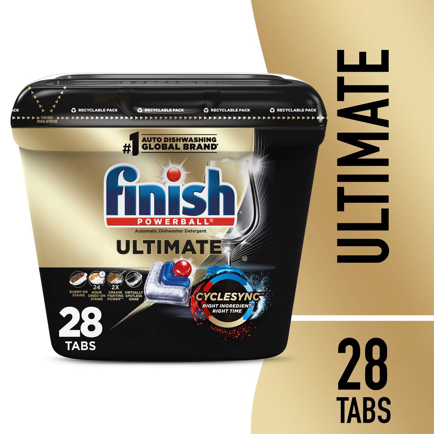 Finish Dishwasher Detergent, Premium Dishwashing Tablets 28 ct.