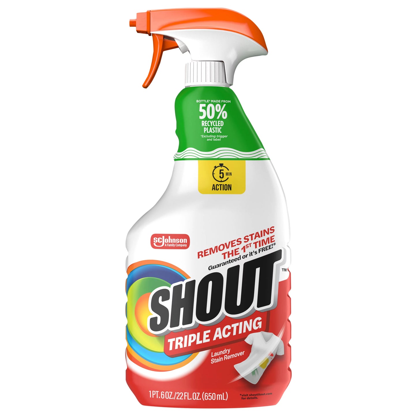 Shout Triple-Acting Laundry Stain Remover 22 fl. oz.