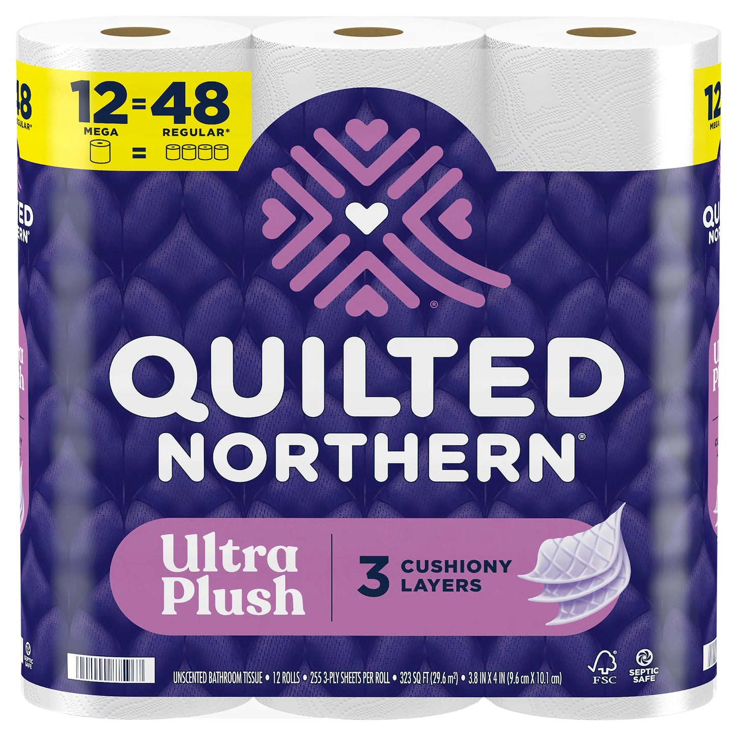 Quilted Northern Ultra Plush 3-Ply Unscented Mega Rolls Bathroom Tissue 323 sq. ft.