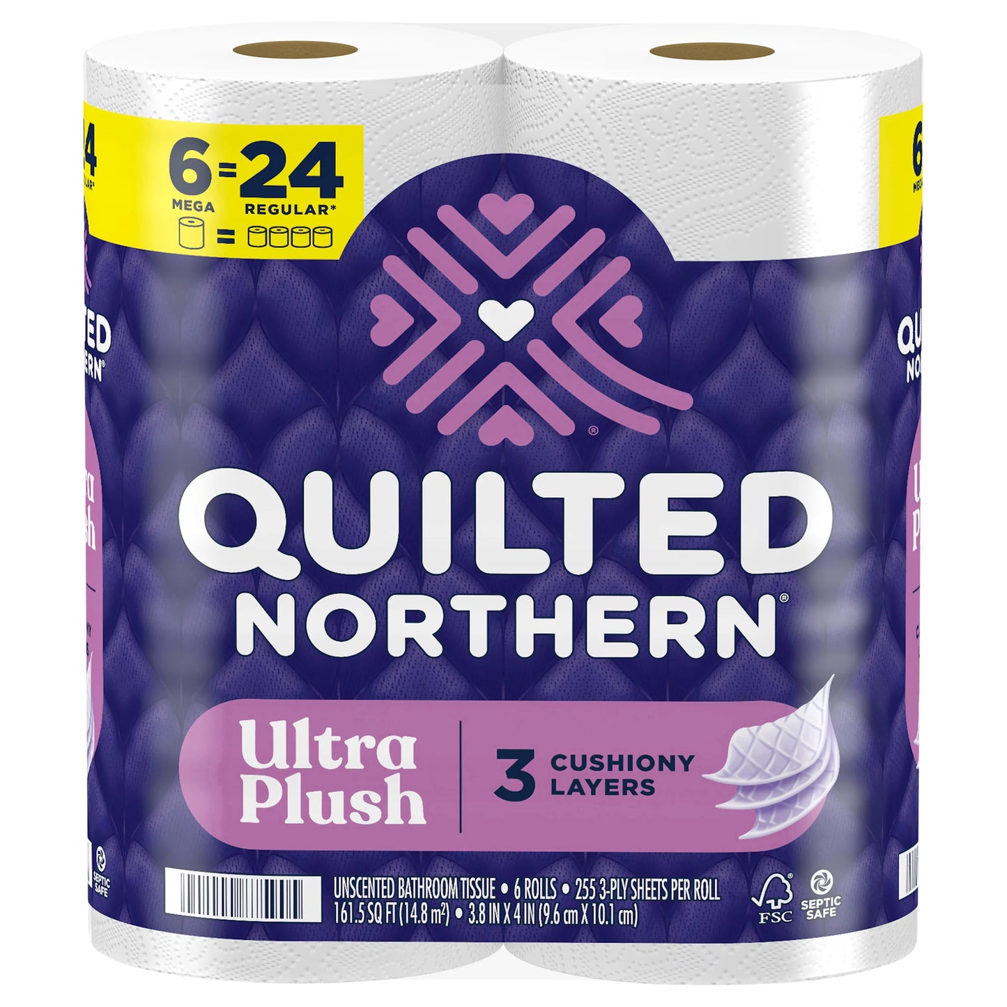 Quilted Northern Ultra Plush 3-Ply Unscented Mega Rolls Bathroom Tissue 161.5 sq. ft.