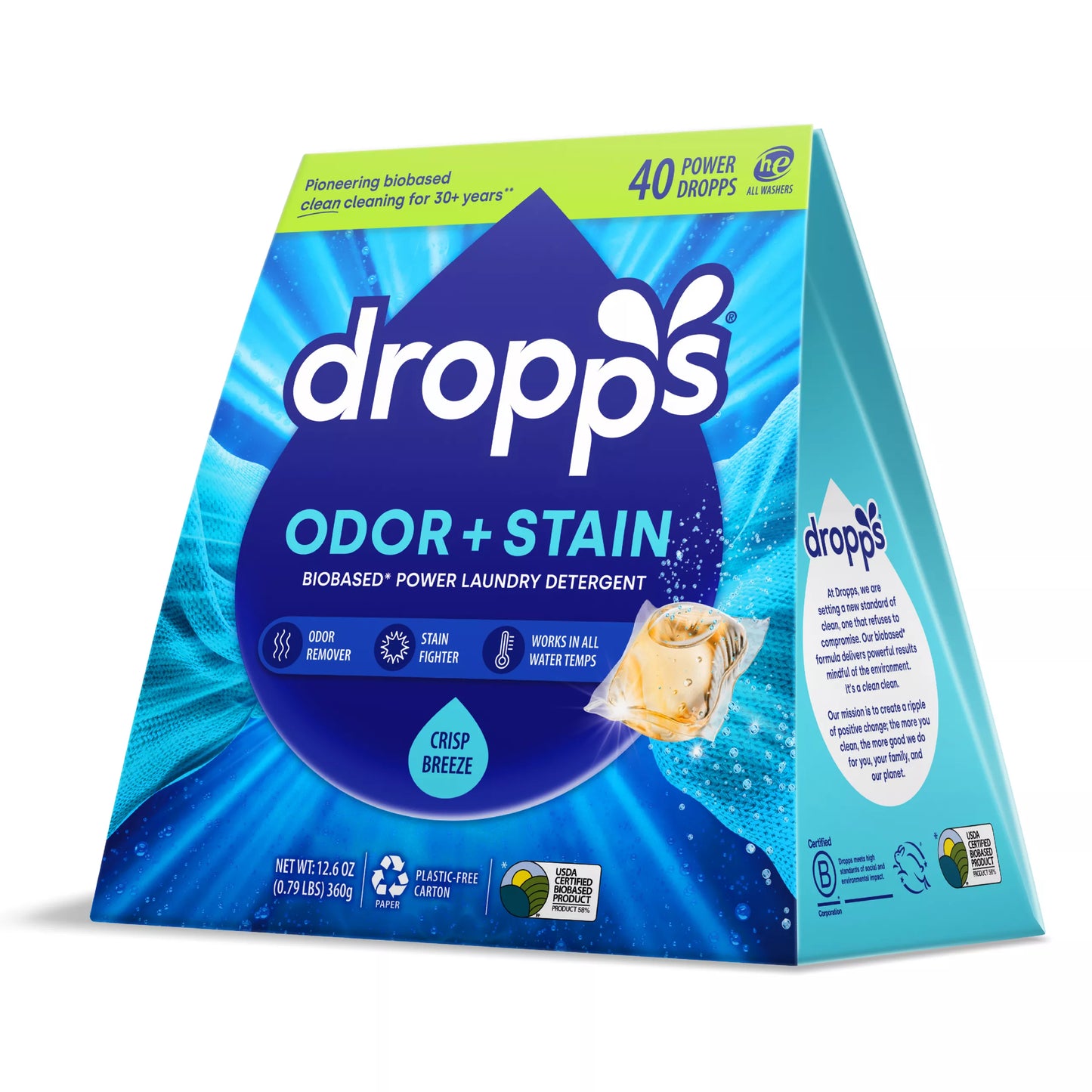 Dropps Biobased Laundry Detergent Pods 40 ct.
