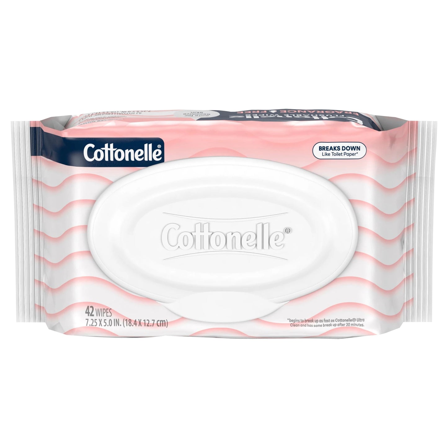 Cottonelle Flushable Fragrance Free Wipes 42 ct.