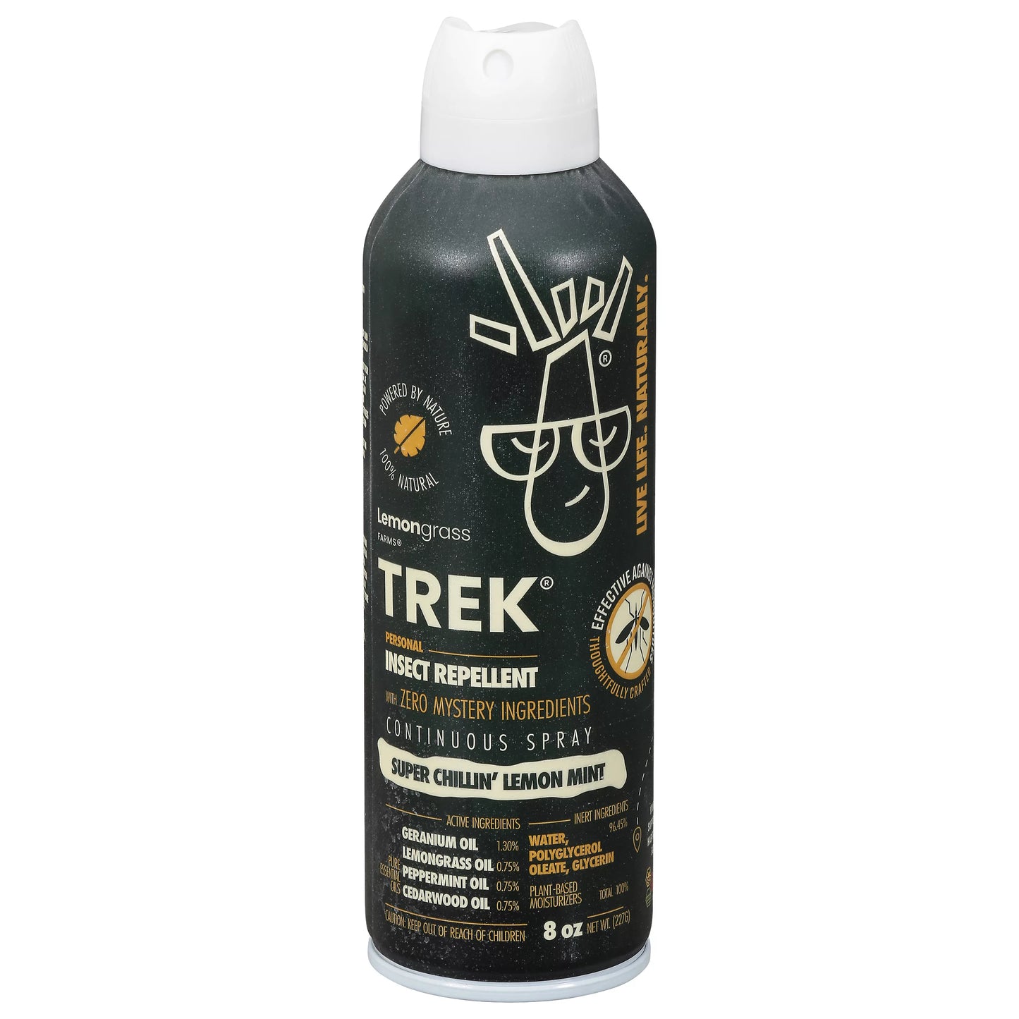 Lemongrass Farms Trek Insect Repellent, Super Chillin' Lemon Mint, Spray 8 ounce