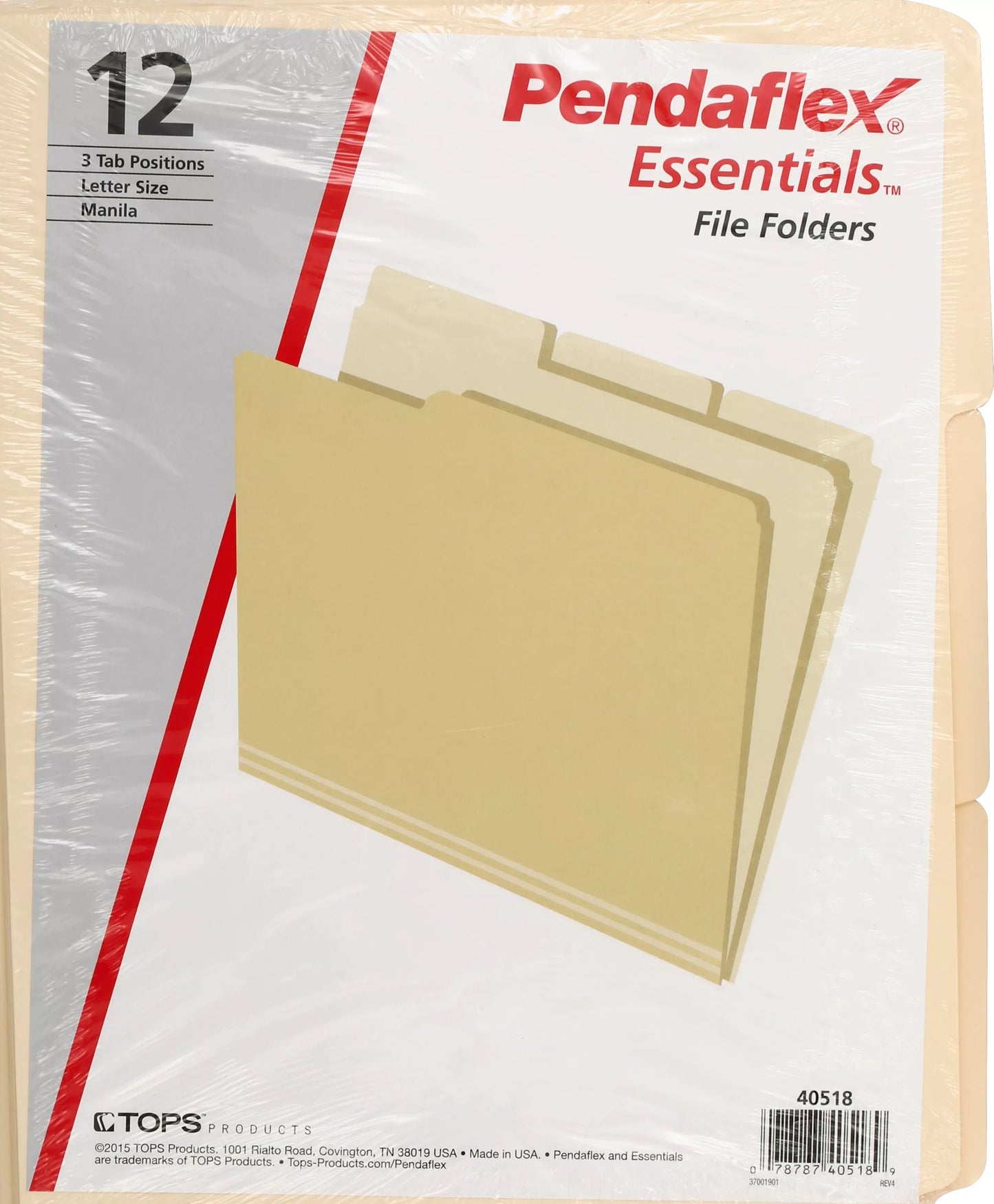 Pedaflex File Folders, Manila, Letter Size 12 ct.
