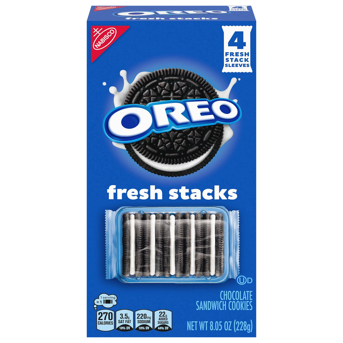 Oreo Sandwich Cookies, Chocolate, 8.05 oz. package from Oreo.