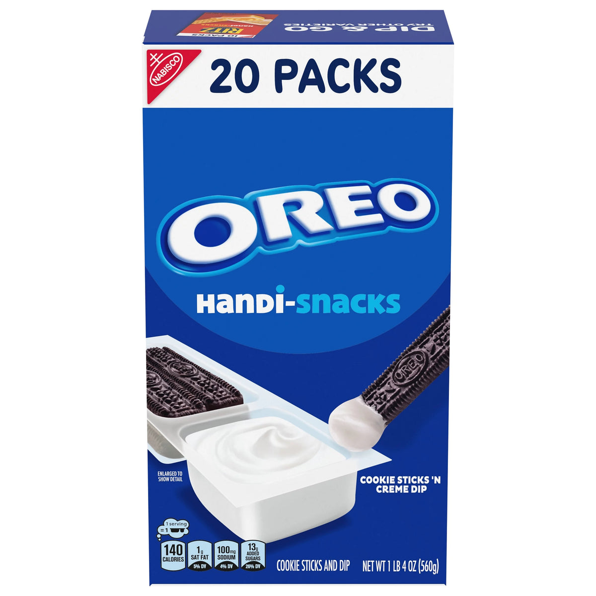 Oreo Handi-Snacks Cookie Sticks 'N Creme Dip, 20 ct. package from Oreo.