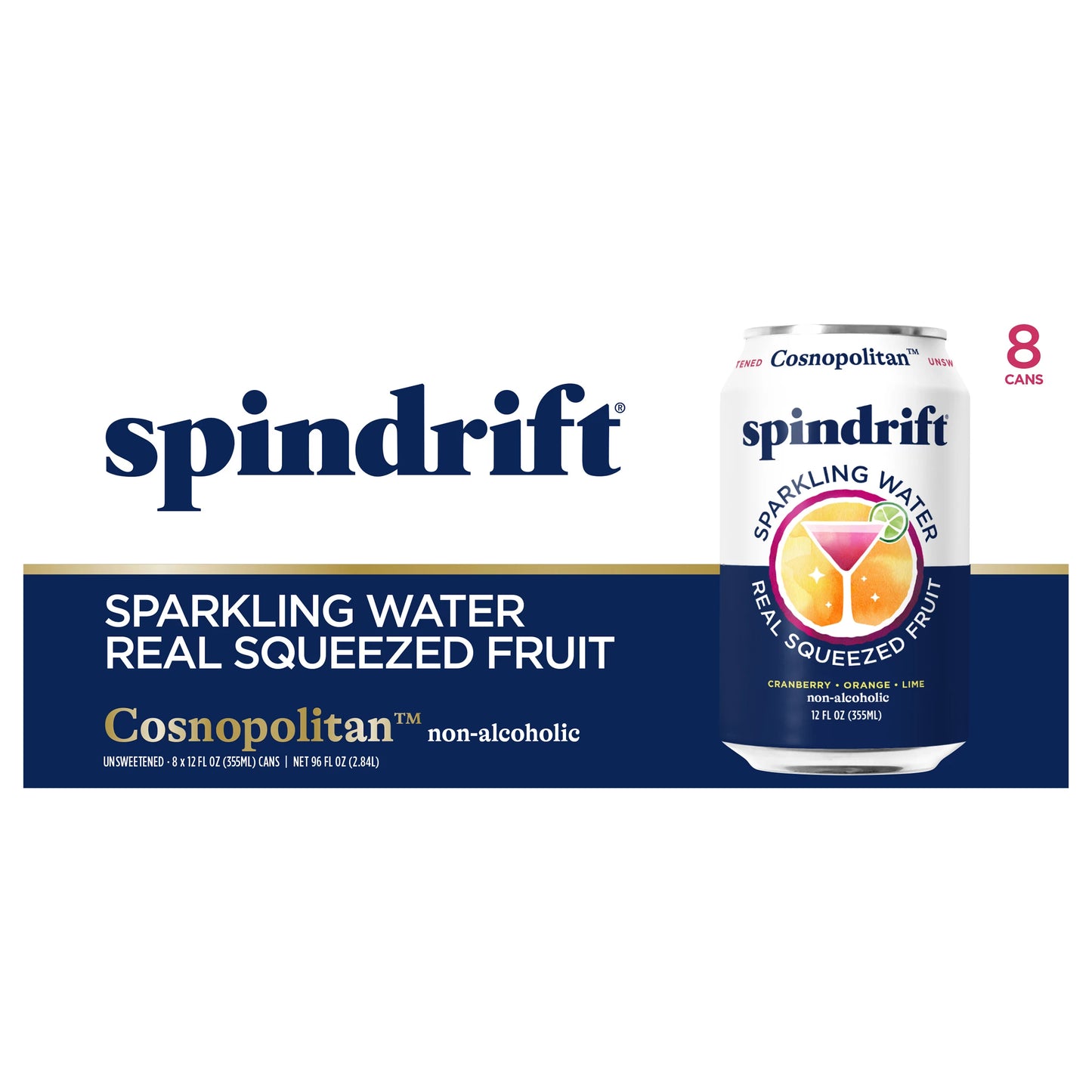 Spindrift Non-Alcoholic Cosnopolitan Sparkling Water 96 fl. oz. bulk pack available from Crabtree Supply. Fast local delivery and nationwide shipping.