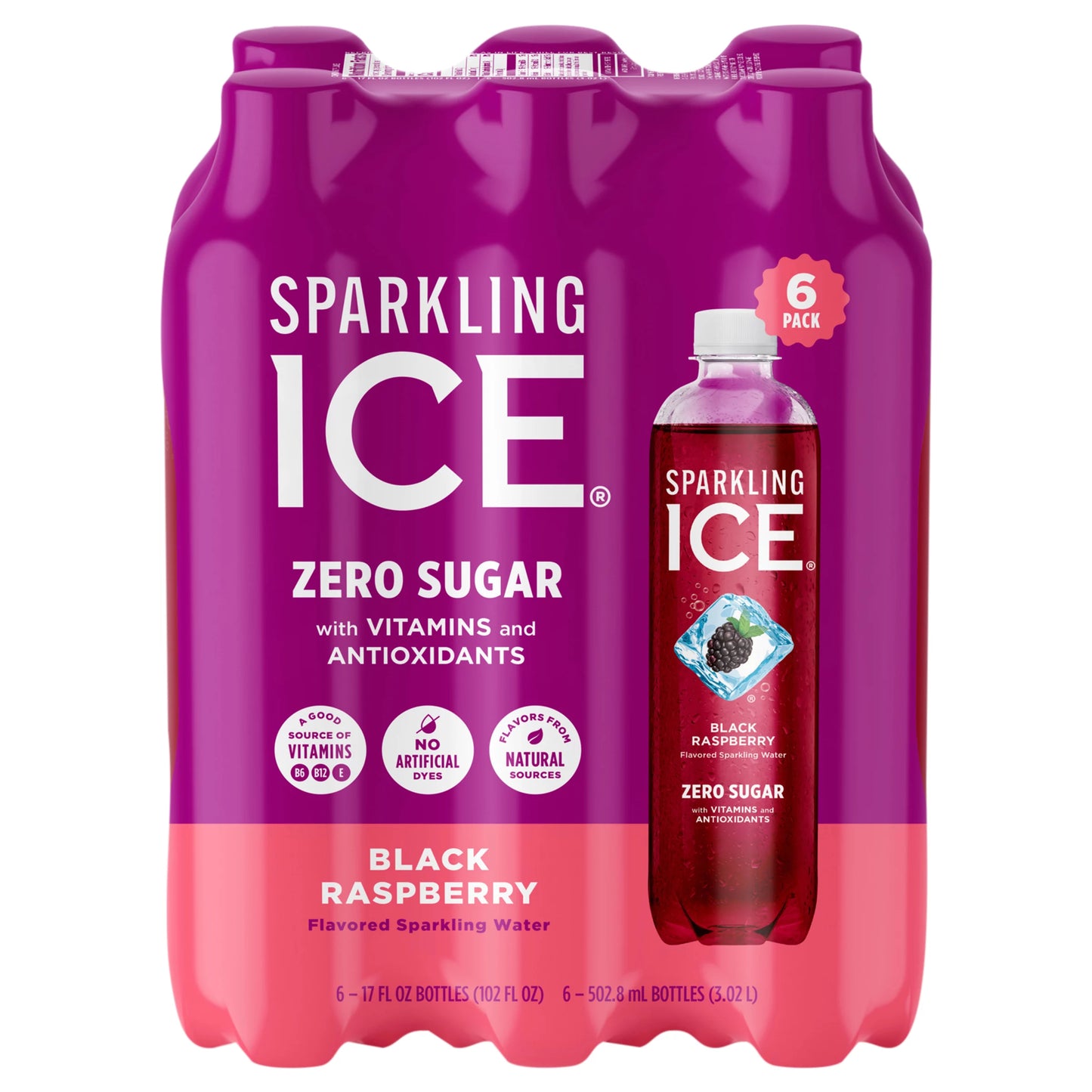 Sparkling Ice Black Raspberry Sparkling Water 6 PK 102 fl. oz. bulk pack available from Crabtree Supply. Fast local delivery and nationwide shipping.