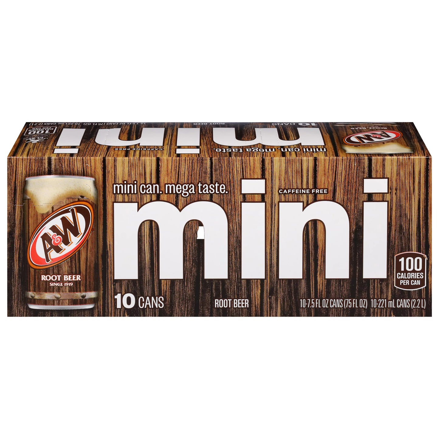 A&W Root Beer, Caffeine Free, Mini 10 x 7.5 fl. oz. bulk pack available from Crabtree Supply. Fast local delivery and nationwide shipping.