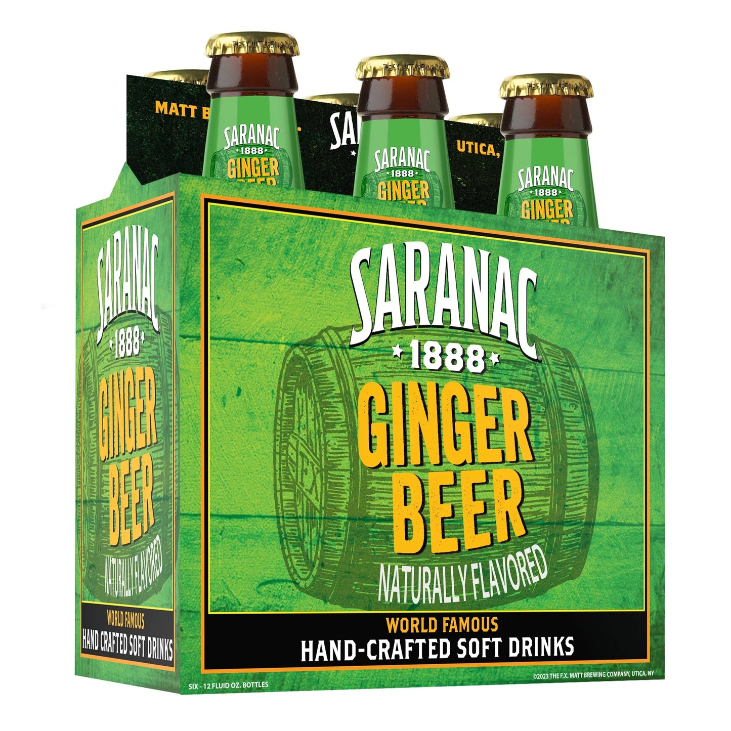 Saranac Ginger Beer 6pk 12oz bottle 6 x 12 fl. oz. bulk pack available from Crabtree Supply. Fast local delivery and nationwide shipping.