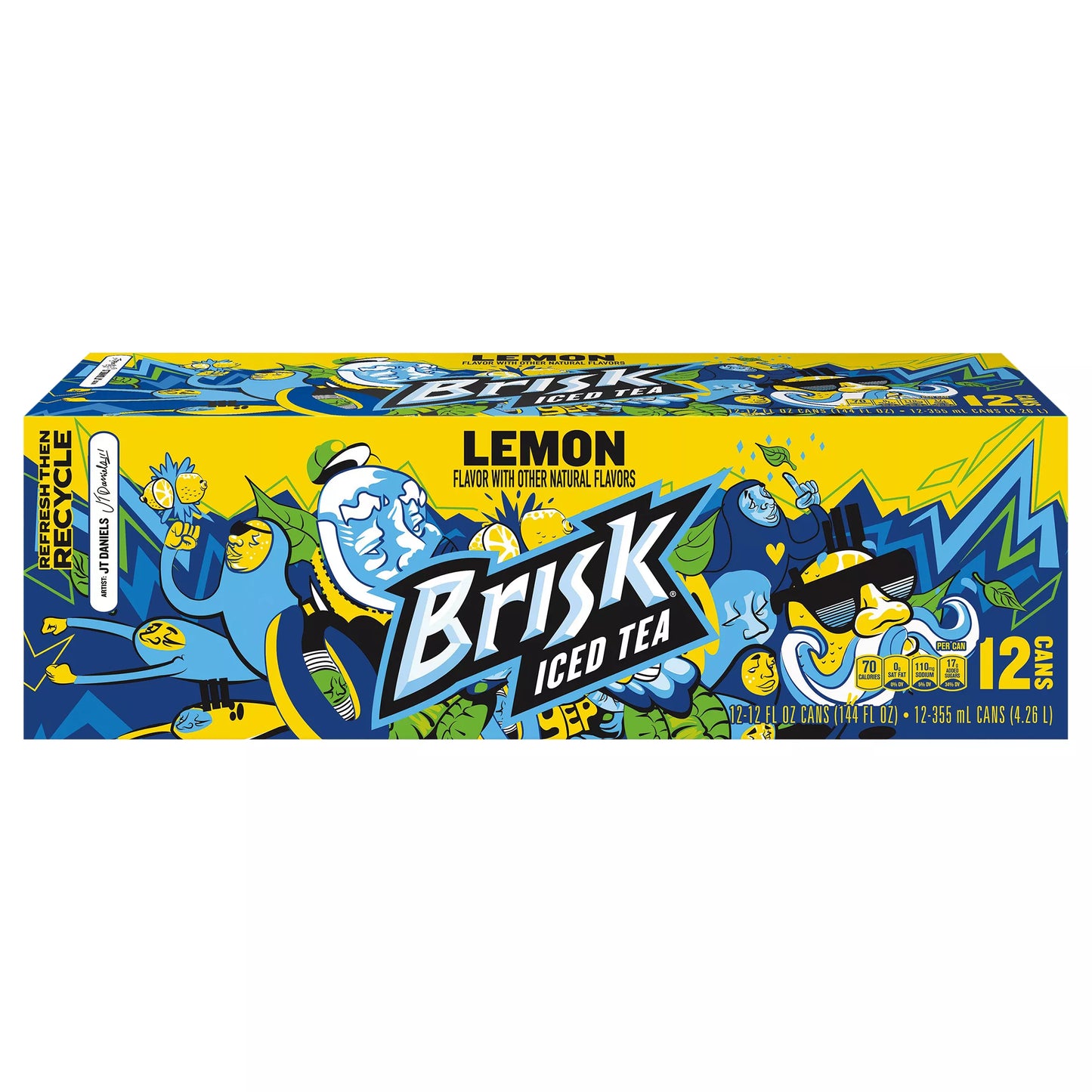 Brisk Iced Tea, Lemon 12 x 12 fl. oz. bulk pack available from Crabtree Supply. Fast local delivery and nationwide shipping.
