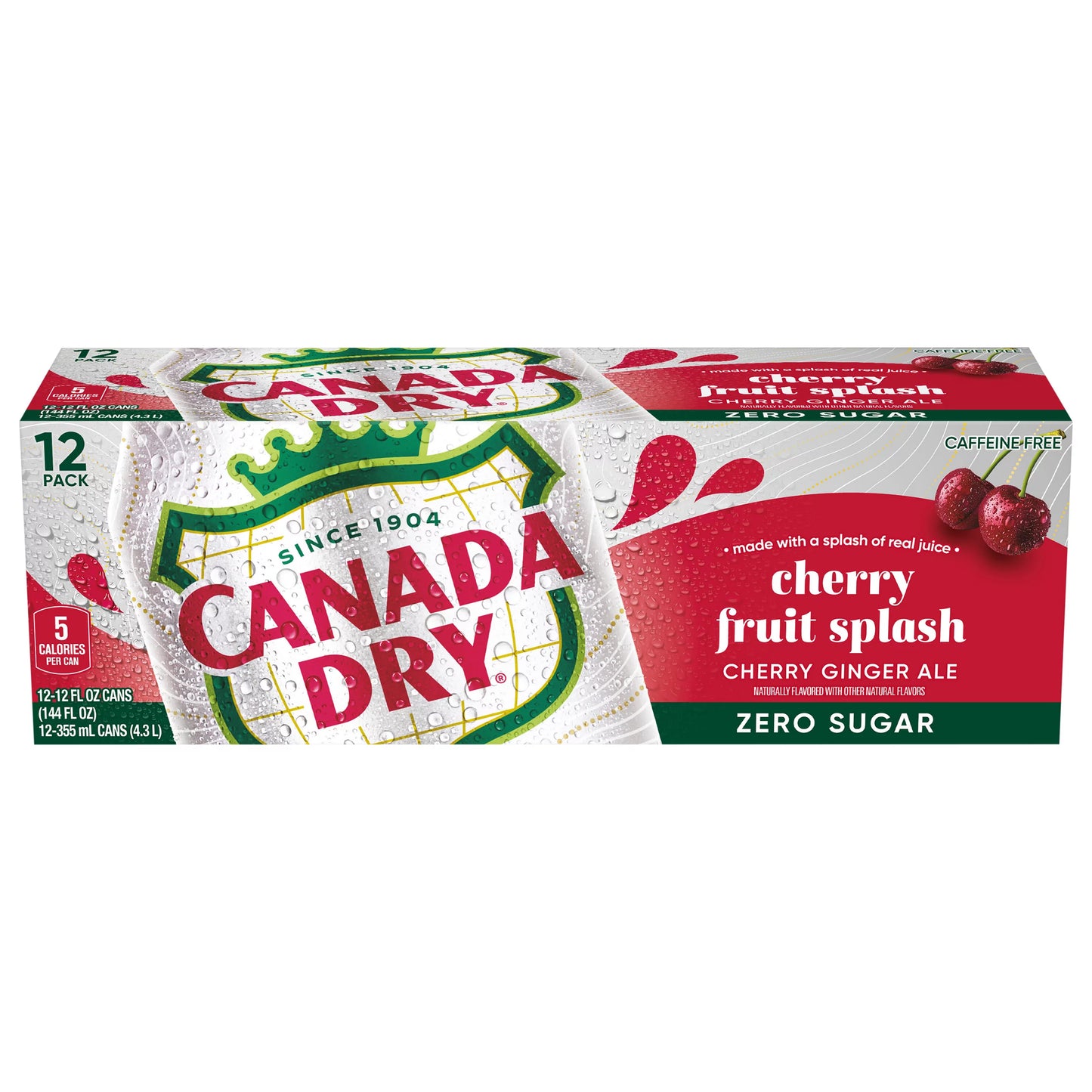Canada Dry Fruit Splash, Cherry Ginger Ale, Zero Sugar, 12 Pack 12 x 12 fl. oz. bulk pack available from Crabtree Supply. Fast local delivery and nationwide shipping.