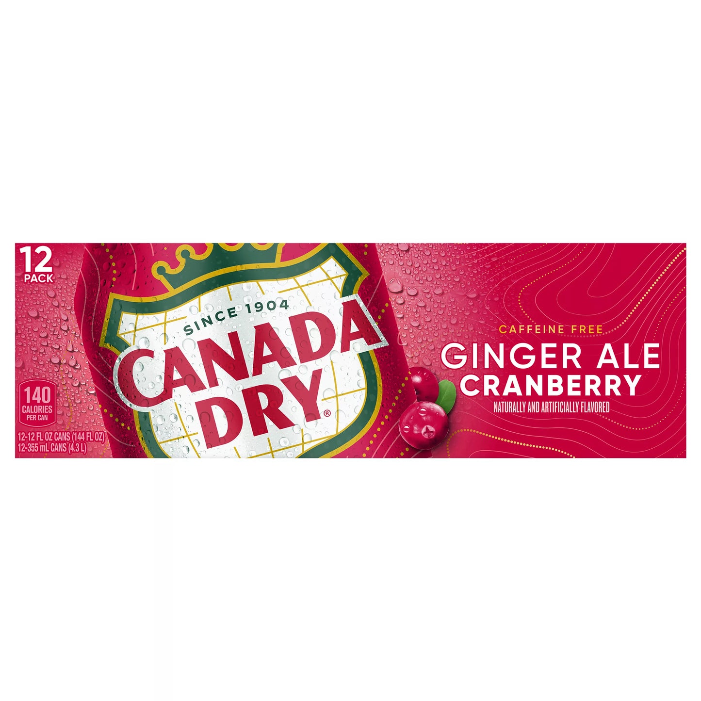 Canada Dry Ginger Ale, Caffeine Free, Cranberry, 12 Pack 12 x 12 fl. oz. bulk pack available from Crabtree Supply. Fast local delivery and nationwide shipping.