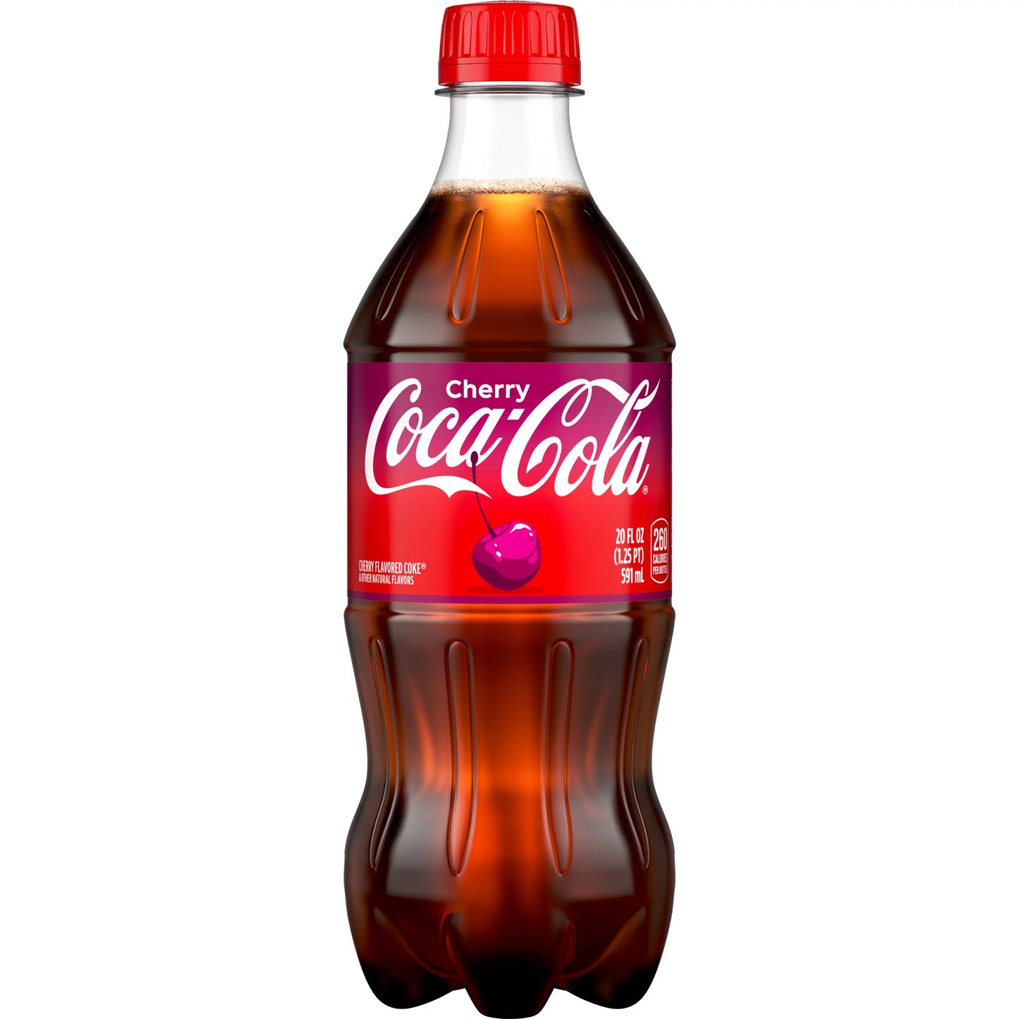 Coca-Cola Cherry Soda Bottle 20 fl. oz. bulk pack available from Crabtree Supply. Fast local delivery and nationwide shipping.