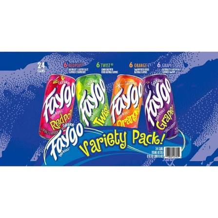 Faygo Soda Variety Pack 12 fl. oz., 24 pk. bulk pack available from Crabtree Supply. Fast local delivery and nationwide shipping.