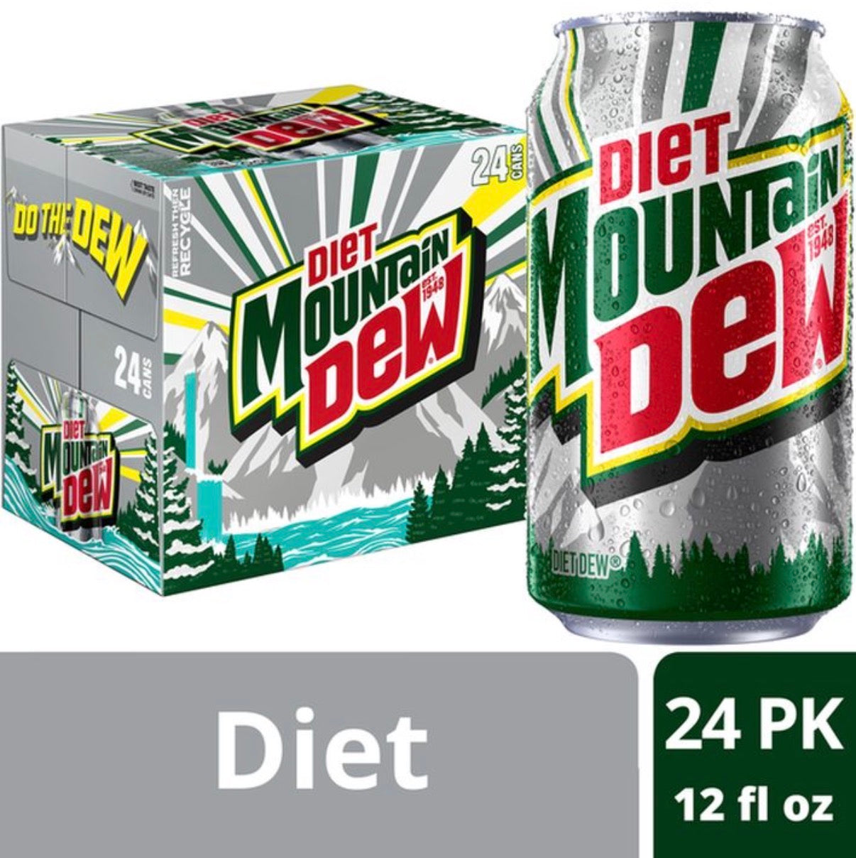 Diet Mountain Dew Diet Citrus Soda Economy Case (24 ct, 12 oz)