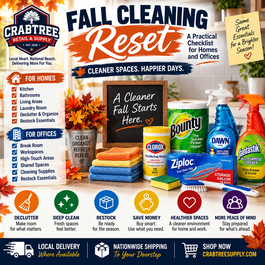 Fall Cleaning Reset: A Practical Checklist for Homes and Offices