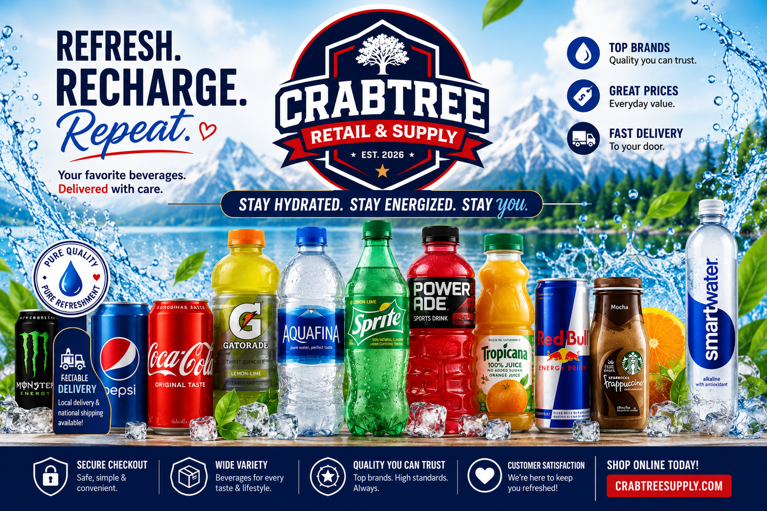 Beverages - Soft Drinks, Water, Energy Drinks & More
