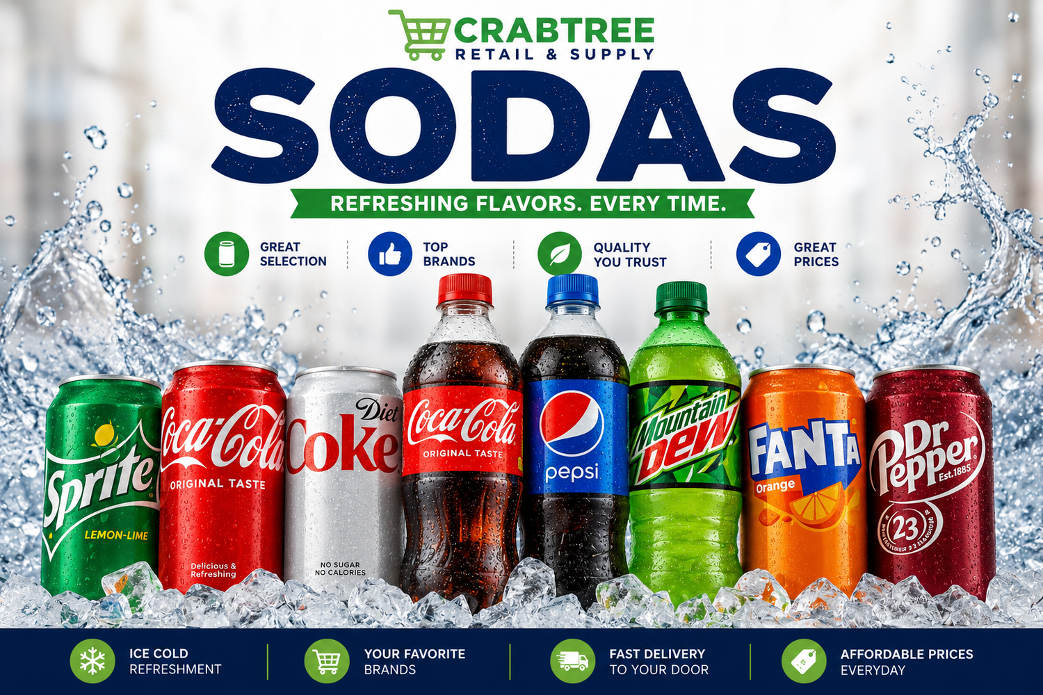 Sodas, Pop & Soft Drinks | Coca-Cola, Pepsi, Sprite, Dr Pepper & More