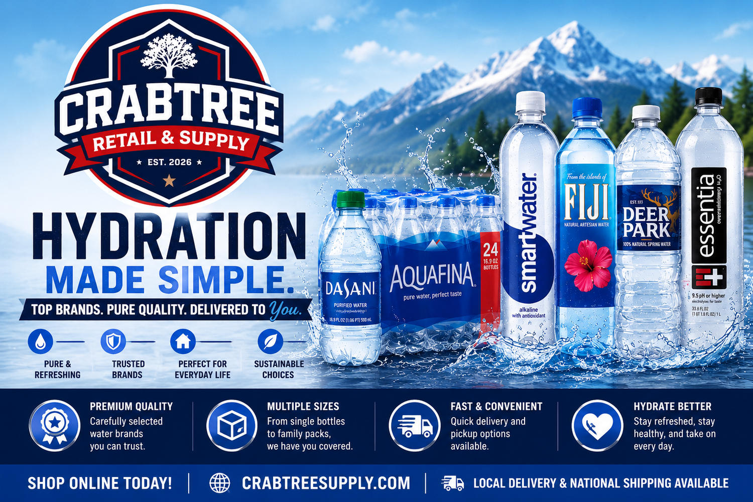 Water - Bottled Water, Purified & Spring Water
