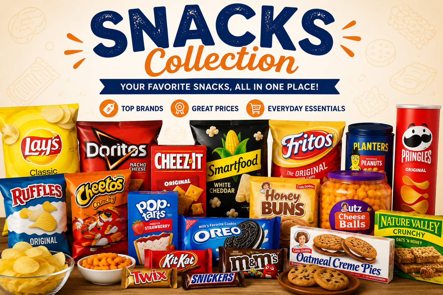 Snacks - Chips, Cookies, Crackers, Candy & More