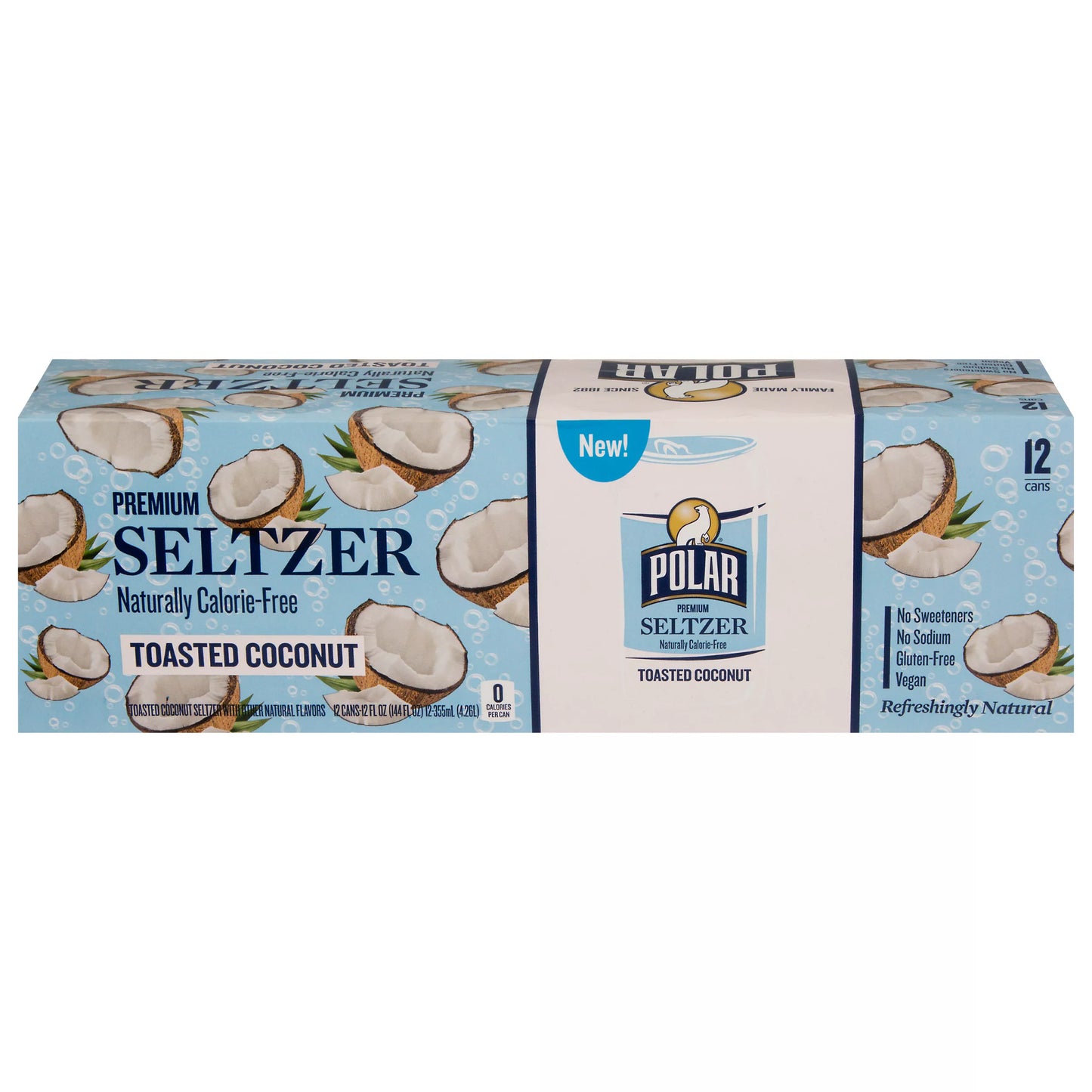 Polar Seltzer, Toasted Coconut, Premium bulk pack available from Crabtree Supply. Fast local delivery and nationwide shipping.