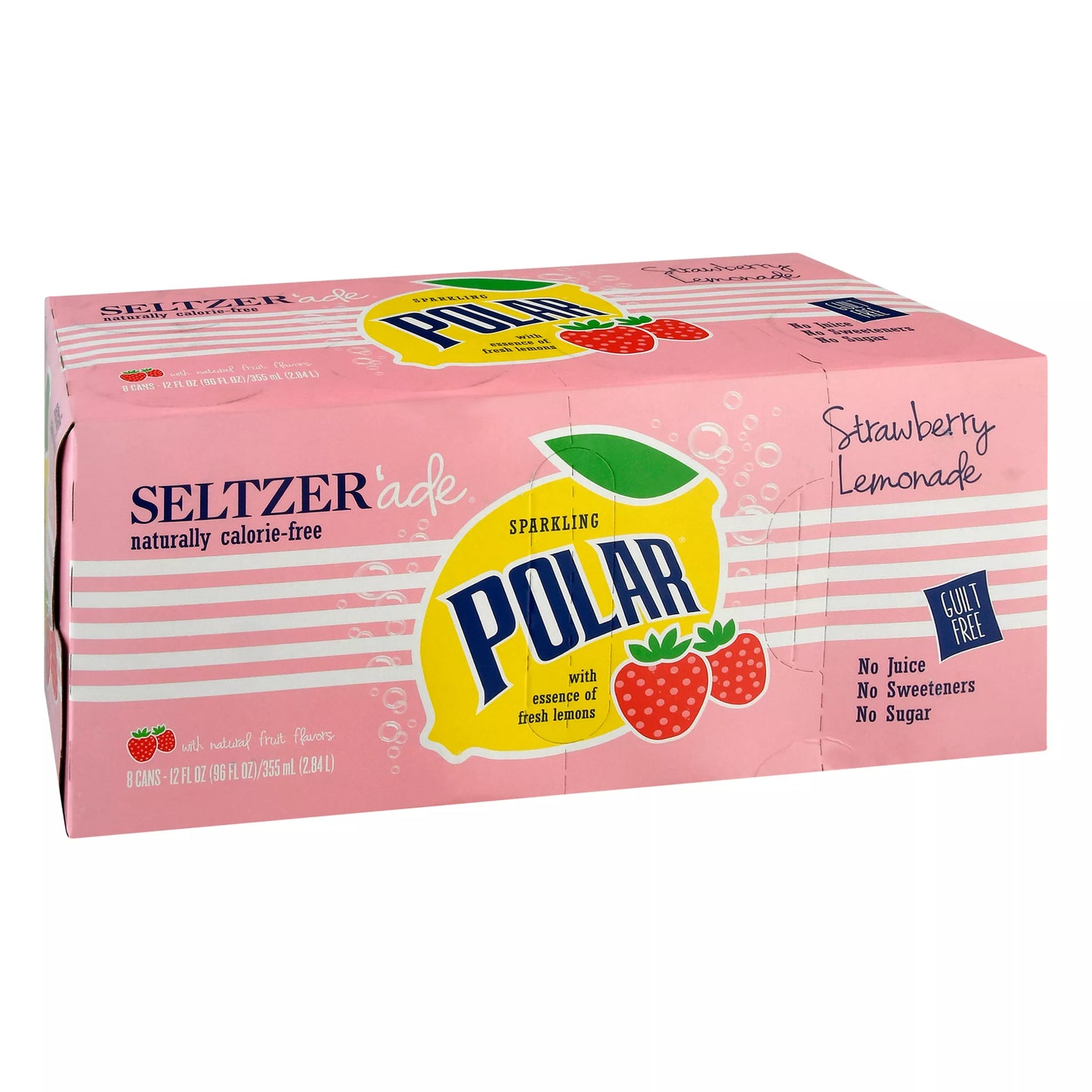 Polar Seltzer'Ade, Sparkling, Strawberry Lemonade bulk pack available from Crabtree Supply. Fast local delivery and nationwide shipping.