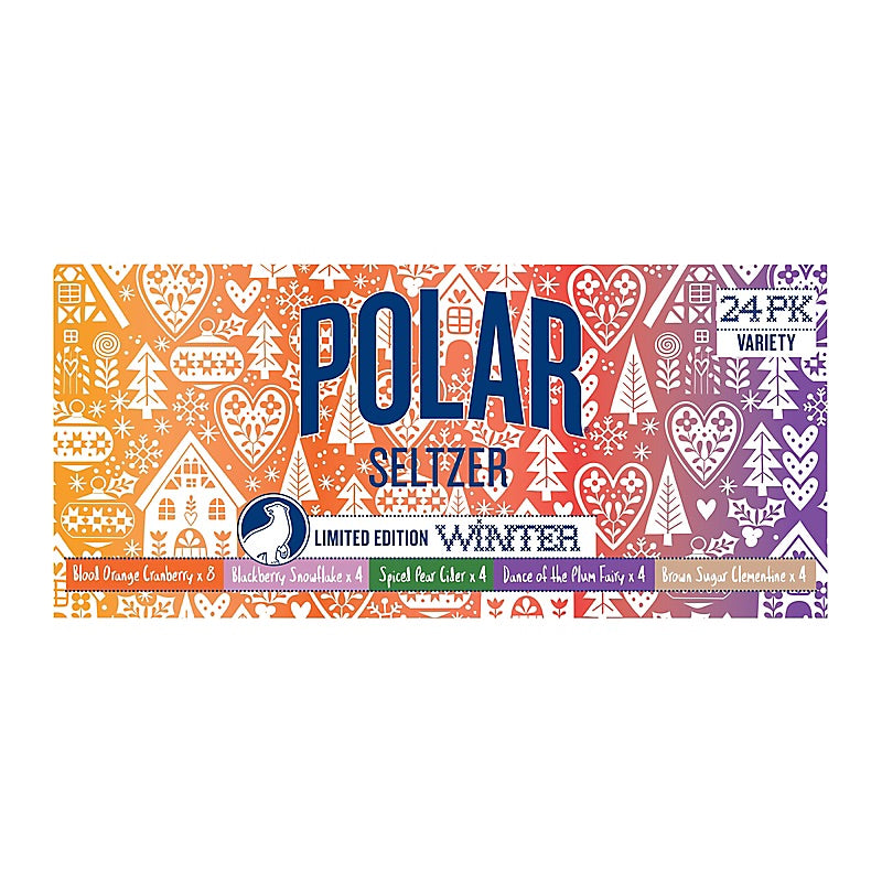 Polar Winter Seasonal Seltzer Variety Pack, 24 pk. bulk pack available from Crabtree Supply. Fast local delivery and nationwide shipping.