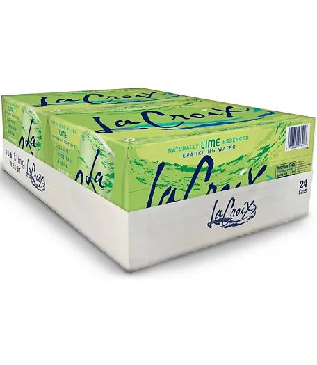 LaCroix Sparkling Water, Lime, 12 fl oz, 24-count. bulk pack available from Crabtree Supply. Fast local delivery and nationwide shipping.