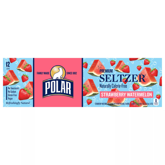 Polar Premium Strawberry Watermelon Seltzer 12 x 12 fl. oz.