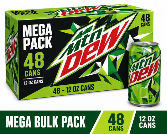 Diet Mountain Dew Diet Citrus Soda Mega Bulk Pack (48 ct, 12 oz)