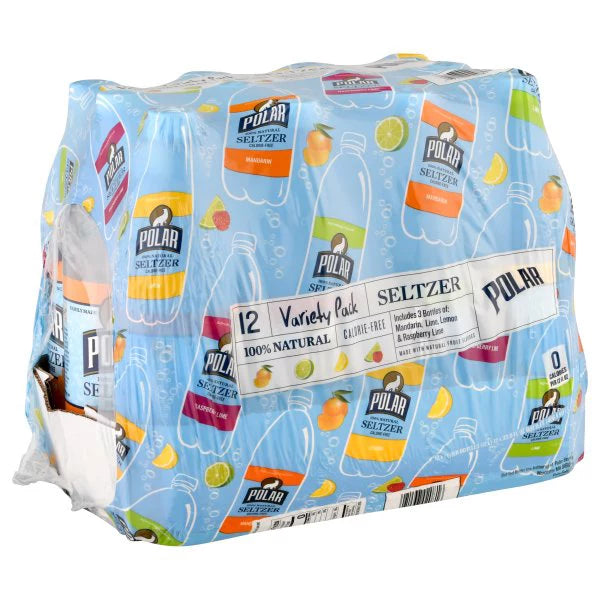 Polar Seltzer, Variety Pack 12 x 33.8 fl. oz. bulk pack available from Crabtree Supply. Fast local delivery and nationwide shipping.