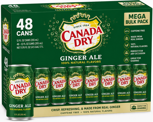 Canada Dry Ginger Ale Mega Bulk Pack (48 ct, 12 oz) bulk pack available from Crabtree Supply. Fast local delivery and nationwide shipping.