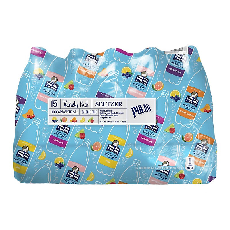 Polar Seltzer 1 Liter Variety Pack, 15 pk./1L bulk pack available from Crabtree Supply. Fast local delivery and nationwide shipping.