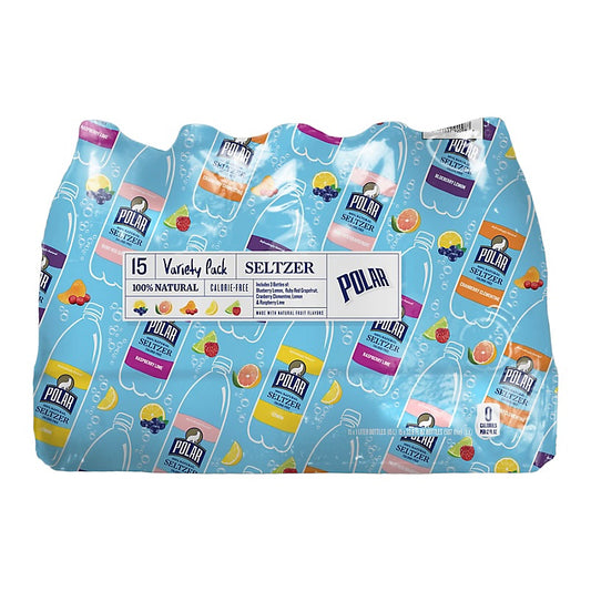 Polar Seltzer 1 Liter Variety Pack, 15 pk./1L