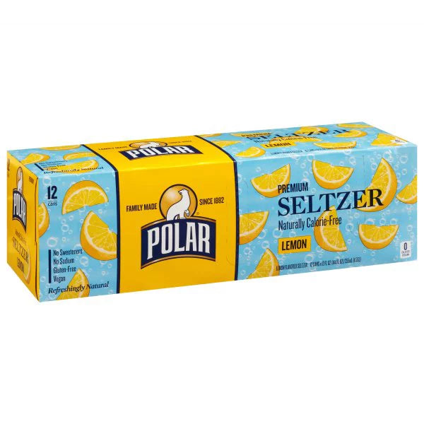 Polar Seltzer, Premium, Lemon bulk pack available from Crabtree Supply. Fast local delivery and nationwide shipping.