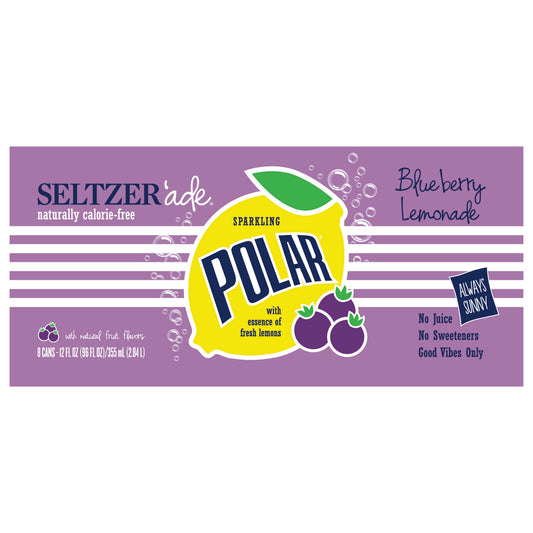 Polar Sparkling Blueberry Lemonade Seltzer'ade