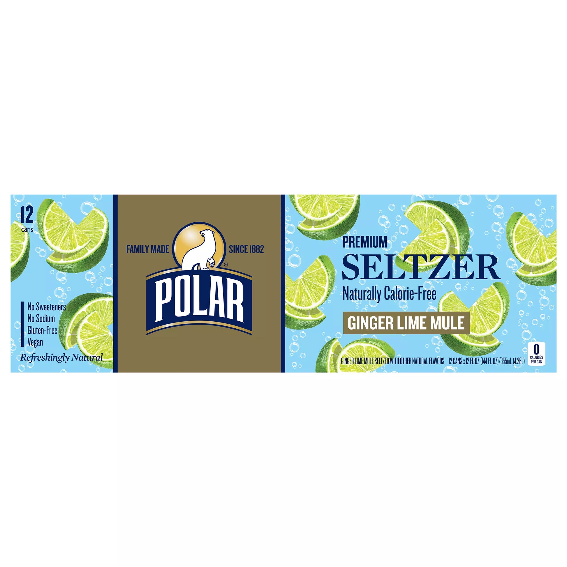 Polar Premium Ginger Lime Mule Seltzer bulk pack available from Crabtree Supply. Fast local delivery and nationwide shipping.
