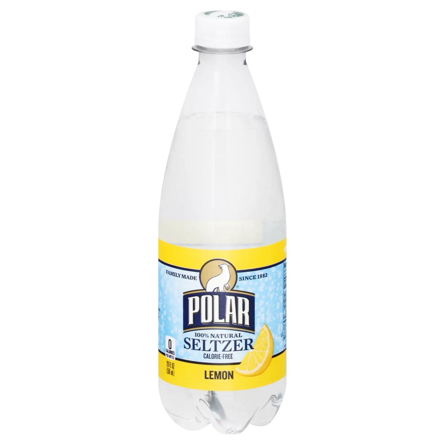 Polar Seltzer, 100% Natural, Lemon 20 fl. oz.